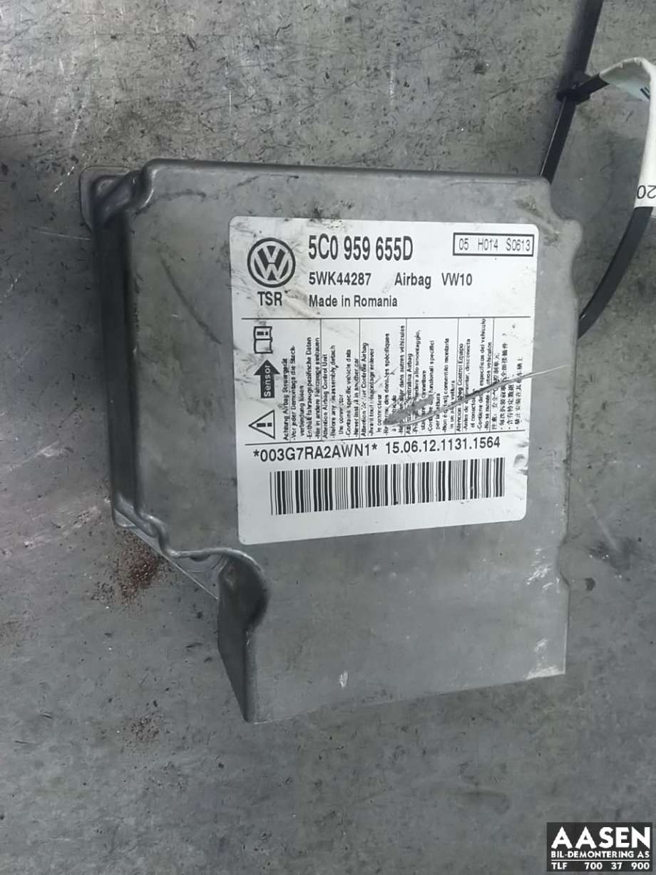 Airbag elektronikk til Škoda Yeti, 2014-2017 (Fase 2)  (5C0 959 655 D)