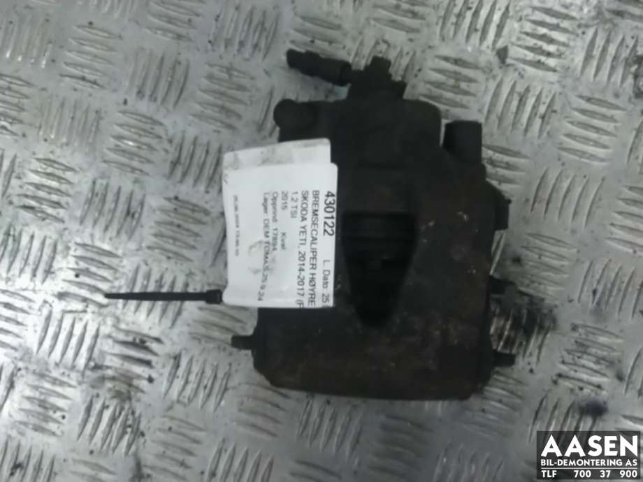 Bremsecaliper høyre foran til Škoda Yeti, 2014-2017 (Fase 2)  (1K0 615 124 D)