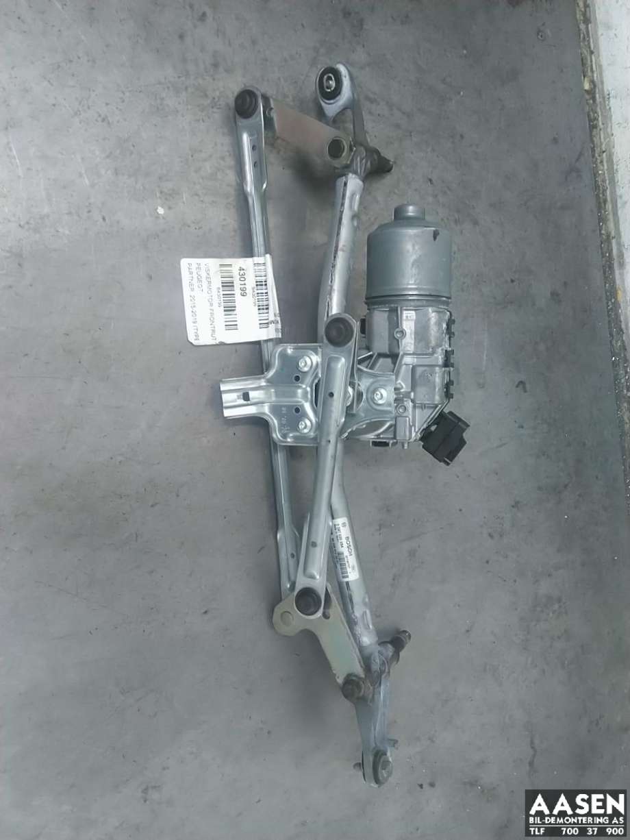 Viskermotor frontrute komplett m/overføring til Peugeot Partner 2015-2019 (Type II, Fase 2)  (6405 LK|)