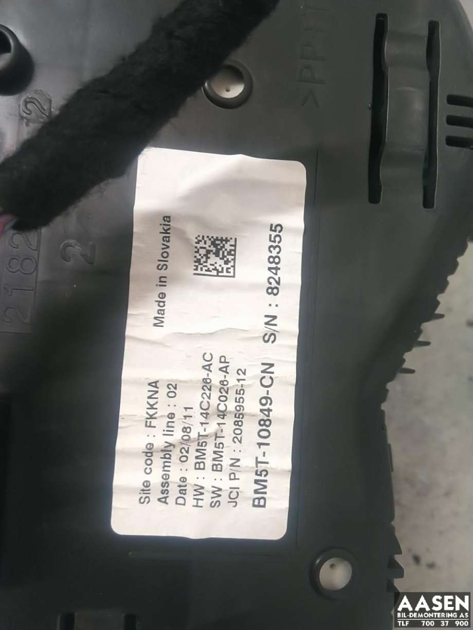 Instrumentpanel til Ford Focus 2011-2014 (Type III, Fase 1)  (1879756|BM5T-10849-BCH|)