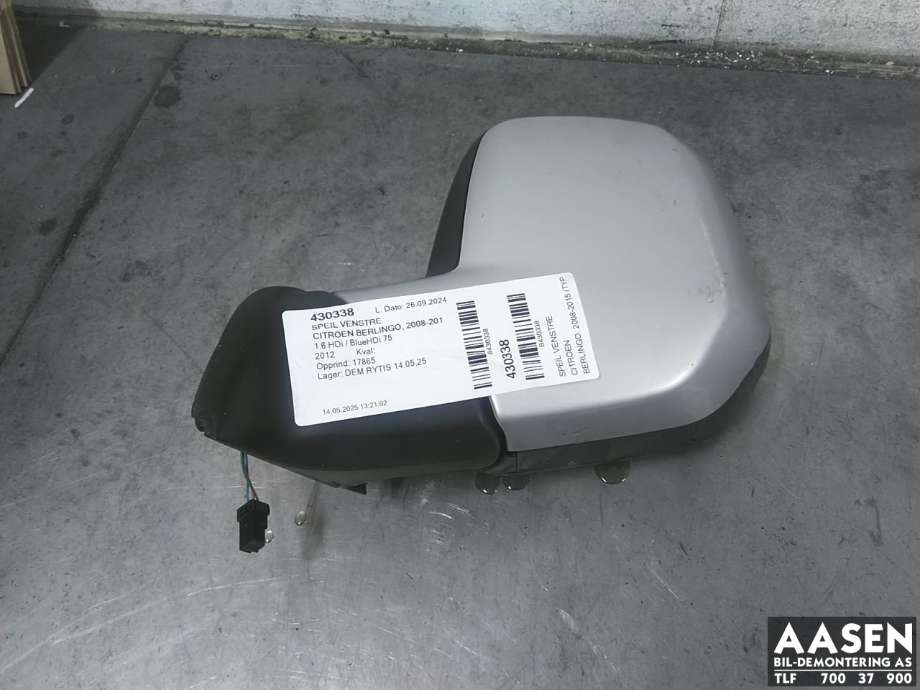 Speil venstre til Citroën Berlingo, 2008-2015 (Type II, Fase 1)  (8153 TS)