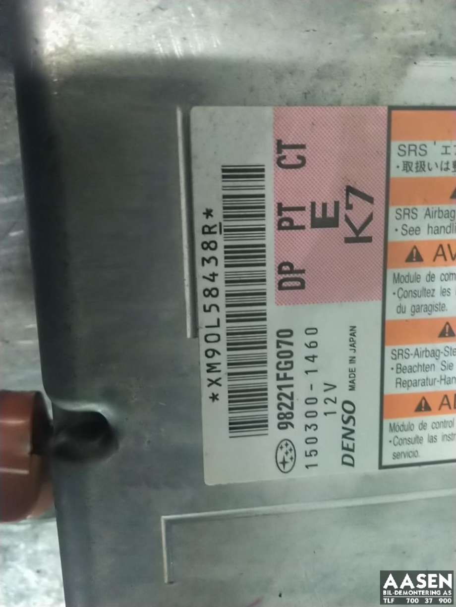 Airbag elektronikk til Subaru Impreza 2008-2012 (Type III) (98221FG070|150300-1460|)