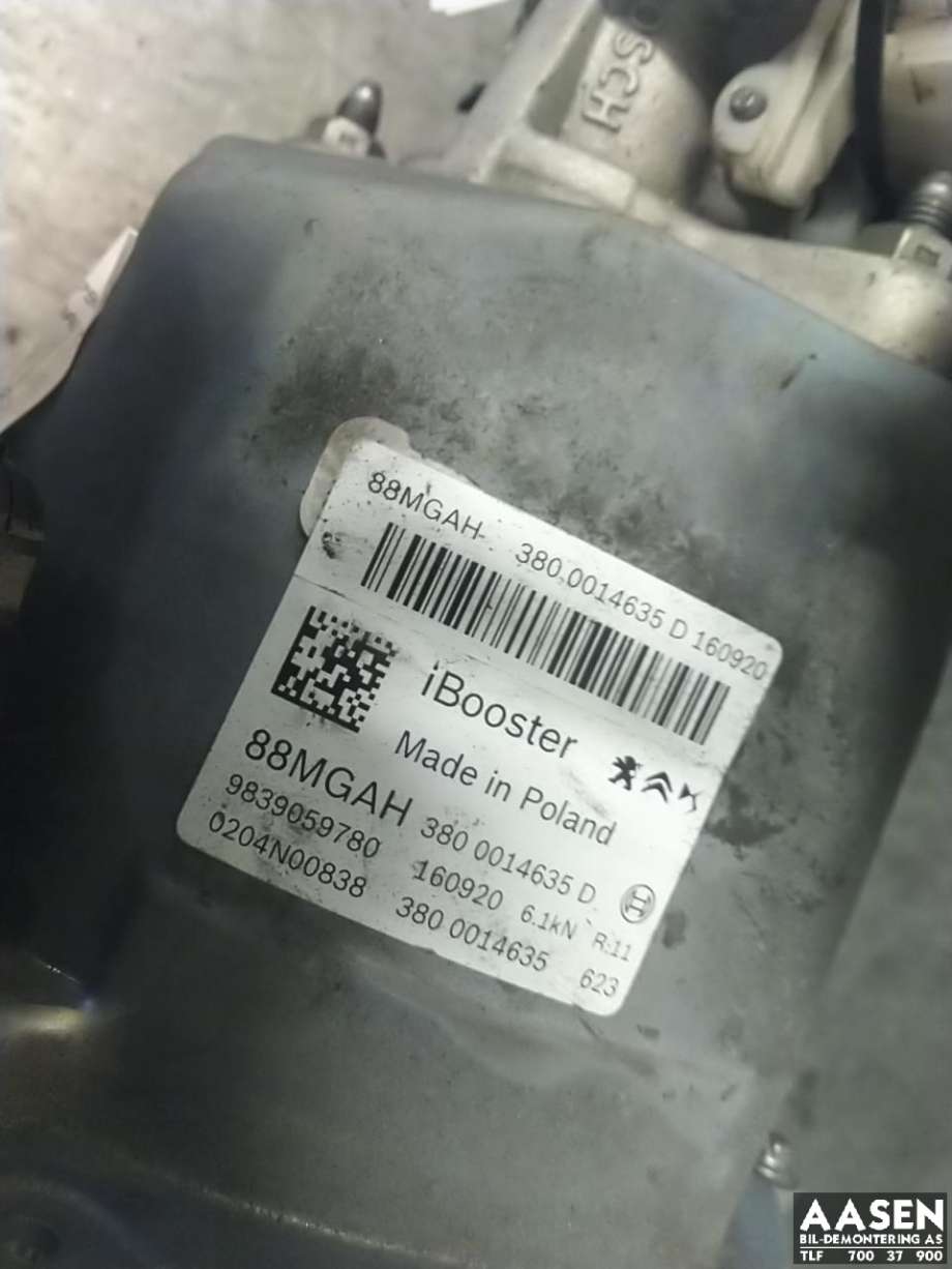Bremsekraft-forsterker til Peugeot 3008 2016-->> (Type II)  (16 478 718 80|)