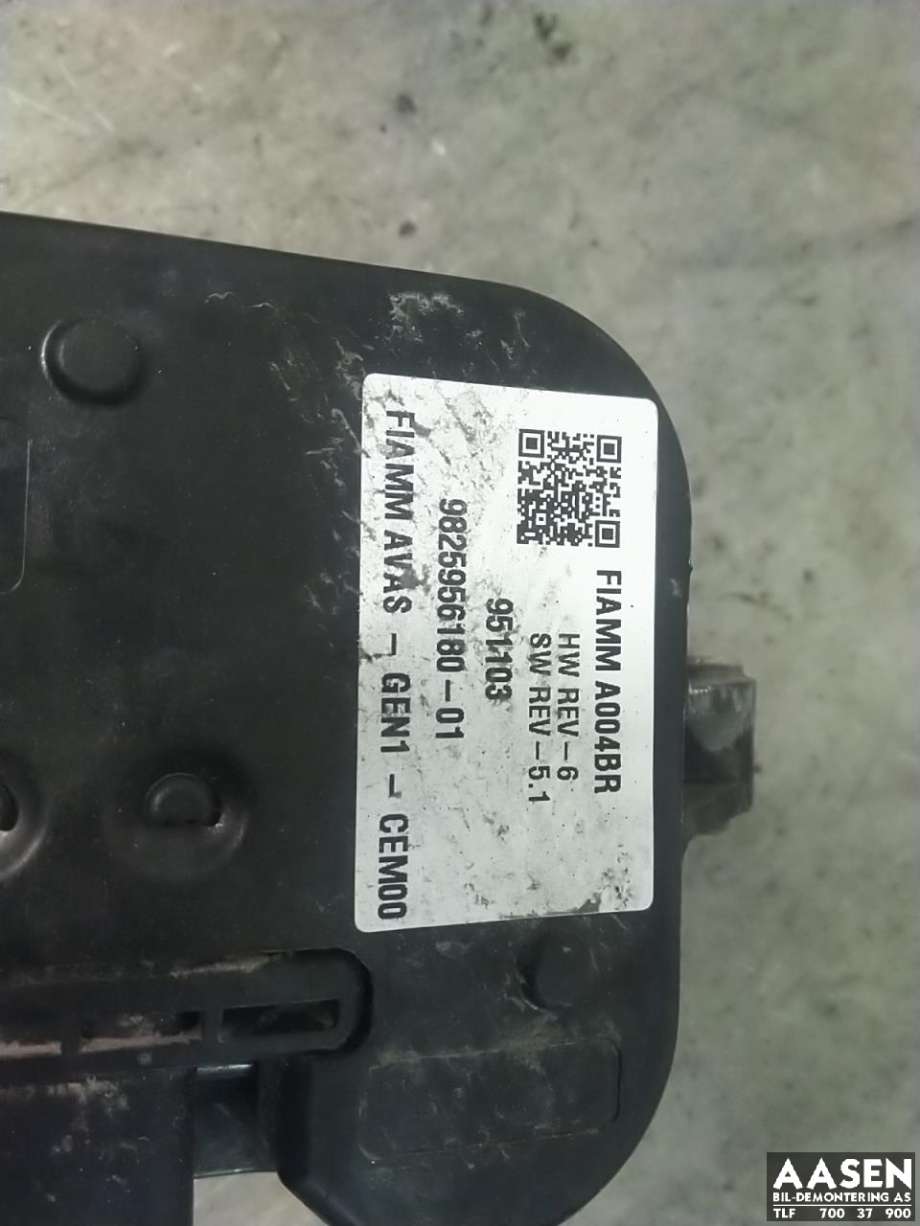 Høyttaler motorlyd, AVAS (Acoustic Vehicle Alerting System) til Peugeot 3008 2016-->> (Type II)  (98 259 561 80|)