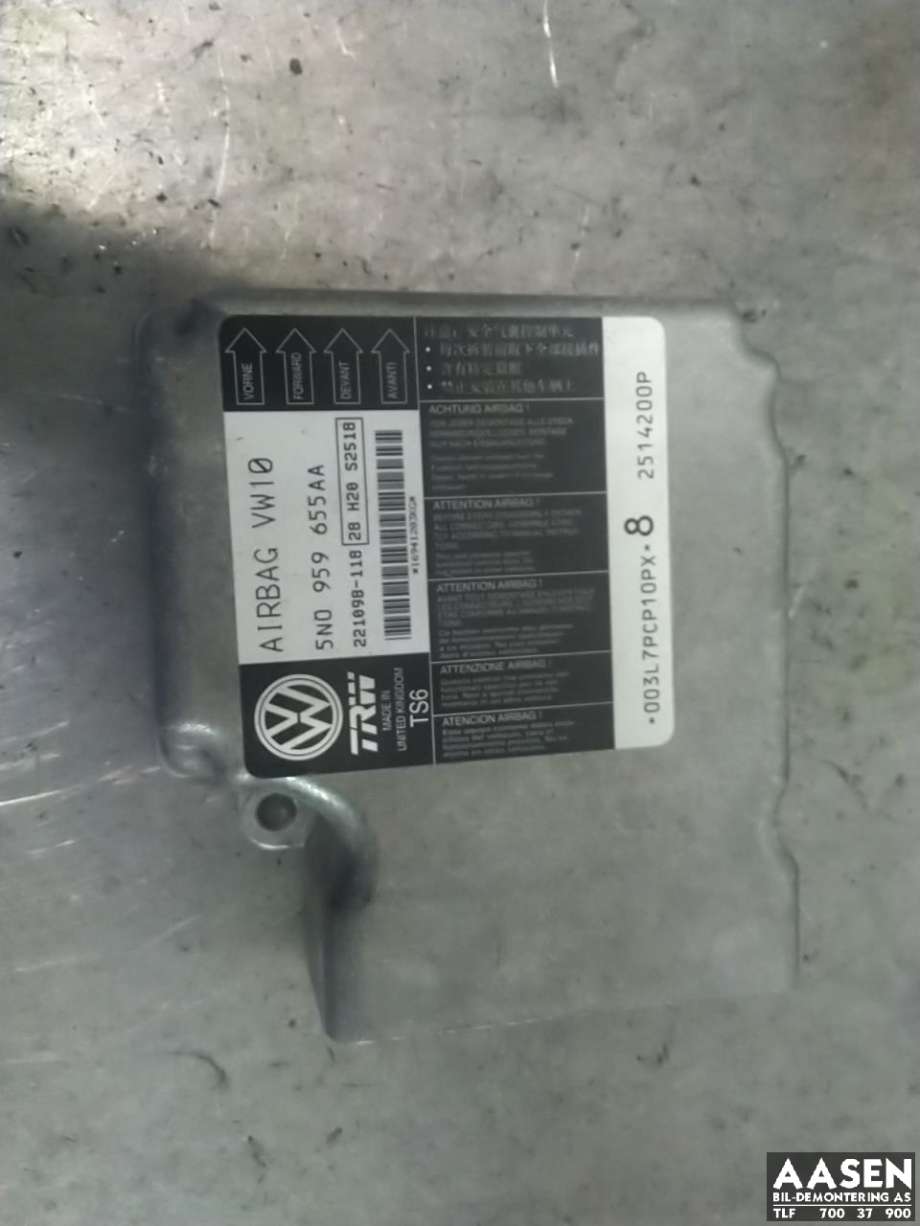Airbag elektronikk til VW Passat, 2011-2015 (B7) (B7) (5N0 959 655 AA)