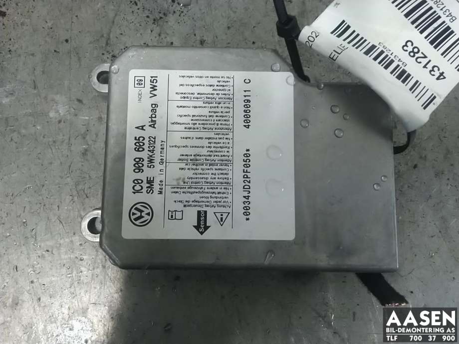 Airbag elektronikk til VW Transporter / Caravelle, 2003-2009 (Fase 1) (T5) (T5) (1C0 909 605 A)