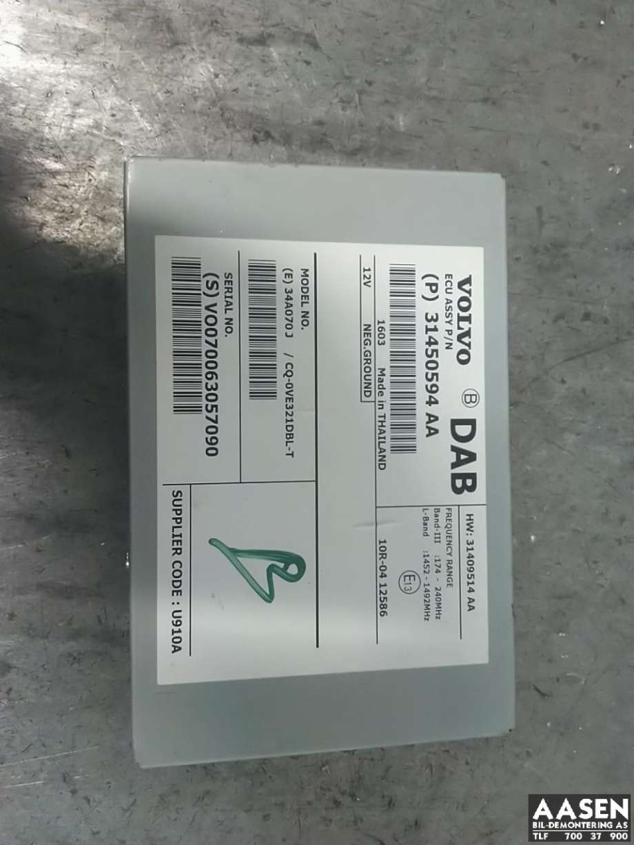 Styreenhet diverse til Volvo V40, 2012-2019