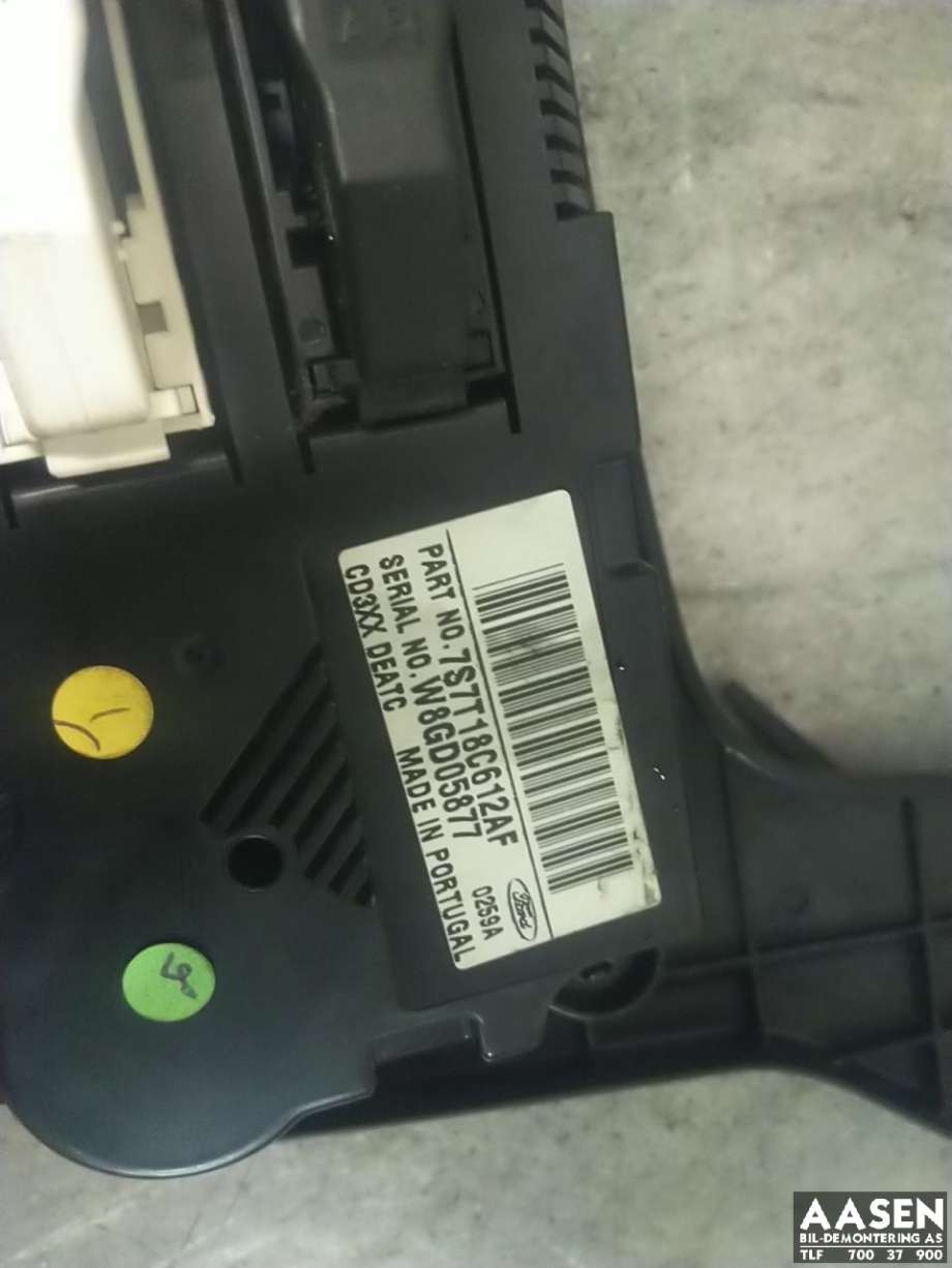 Varmeapparat betjening til Ford Mondeo 2007-2010 (Type IV, Fase 1)  (1676129|7S7T-18C612-AM|)