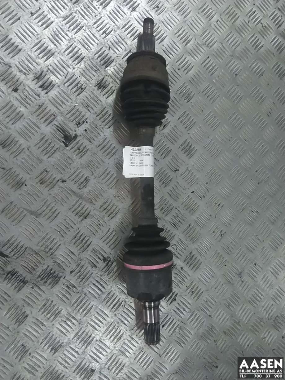 Drivaksel venstre foran, diesel/manuell til Mazda 3 2013-2016 (Type III, Fase 1) (GDC52560X|)