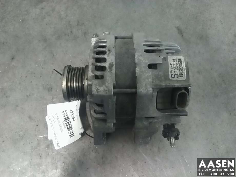 Dynamo diesel til Mazda 3 2013-2016 (Type III, Fase 1) (SH01-18-300|)