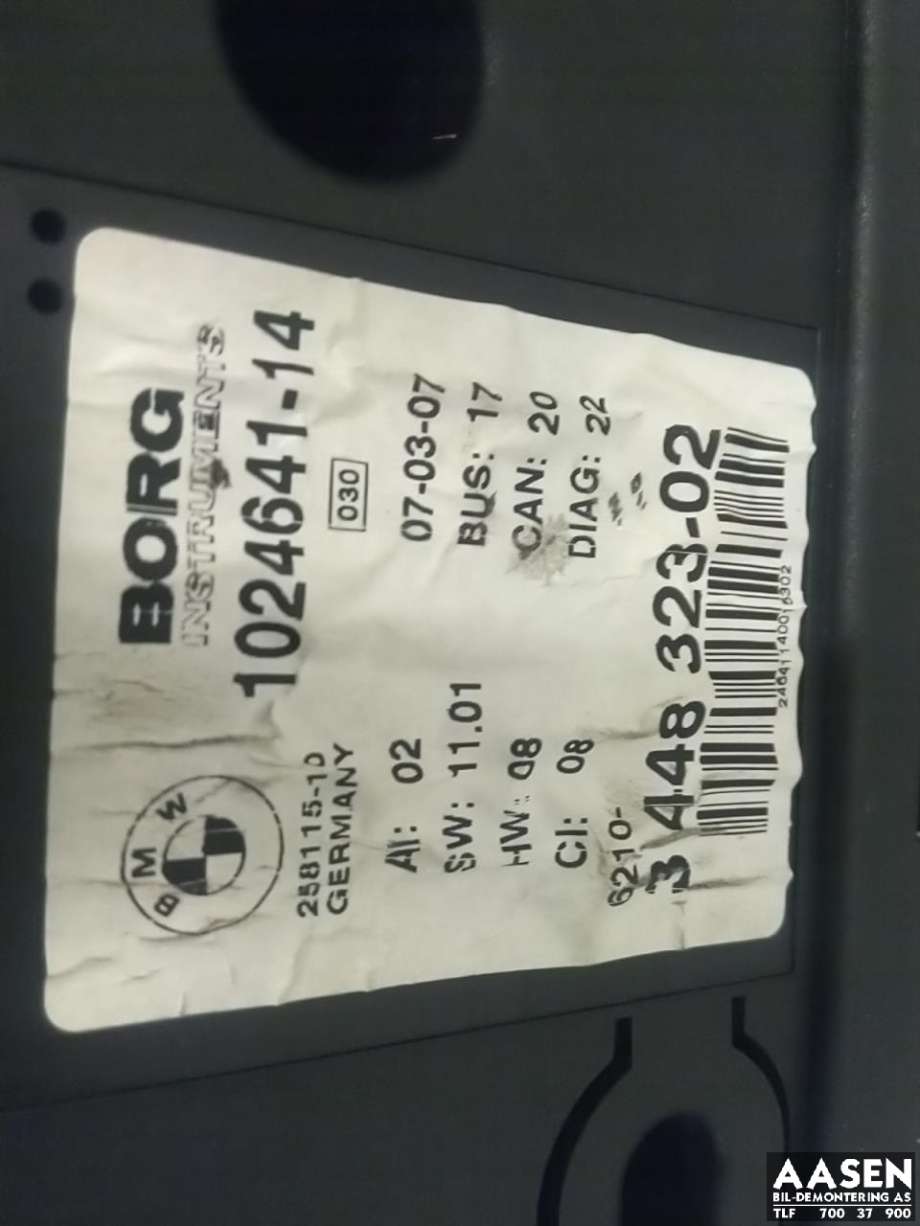 Instrumentpanel til BMW X3 2007-2010 (Fase 2) (E83) (E83) 