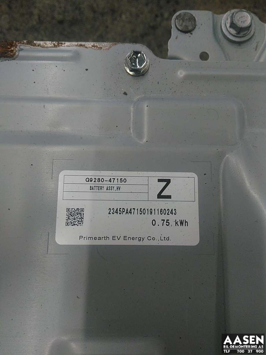 Batteripakke hybrid til Toyota Corolla 2019-->>  (G9510-47121|)