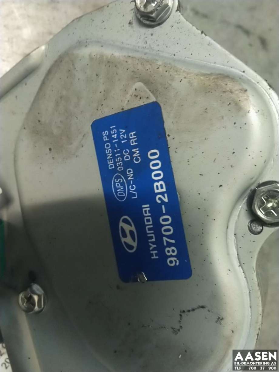 Viskermotor bakrute til Hyundai Santa Fe 2006-2009 (Type II, Fase 1)  