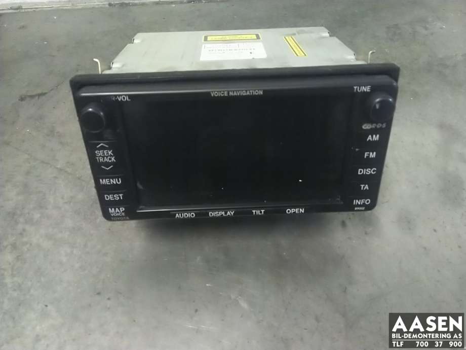 Bilstereo navigasjon skjerm til Toyota Verso, 2004-2009 (Type II)  (86120-64010)