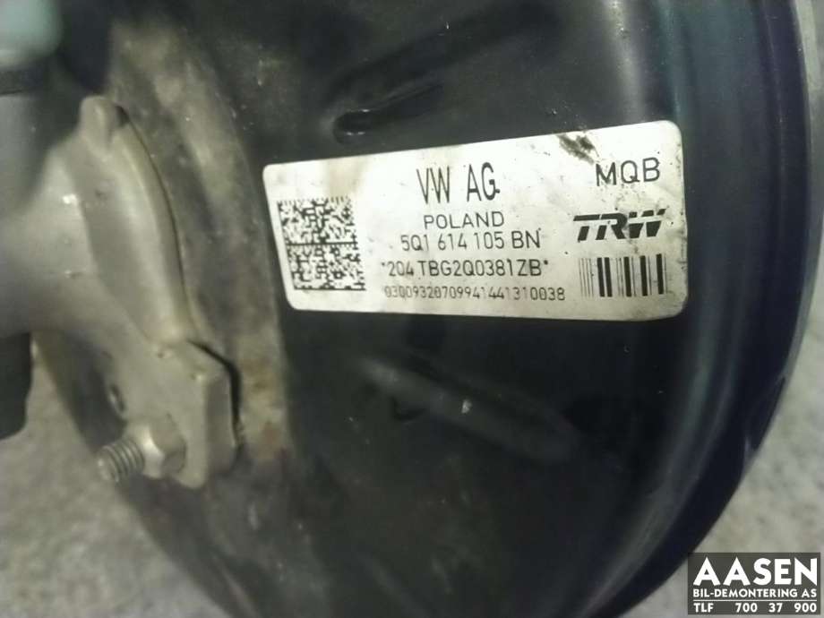 Bremsekraft-forsterker til VW Golf VII 2012-2017 (Fase 1)  (5Q1 614 106 A|5Q1 614 106 P|)