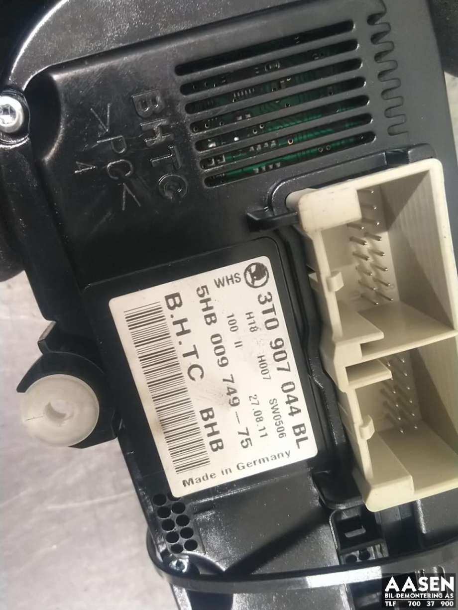 Varmeapparat betjening til Škoda Octavia 2009-2013 (Type II, Fase 2) (3T0 907 044 BL|)