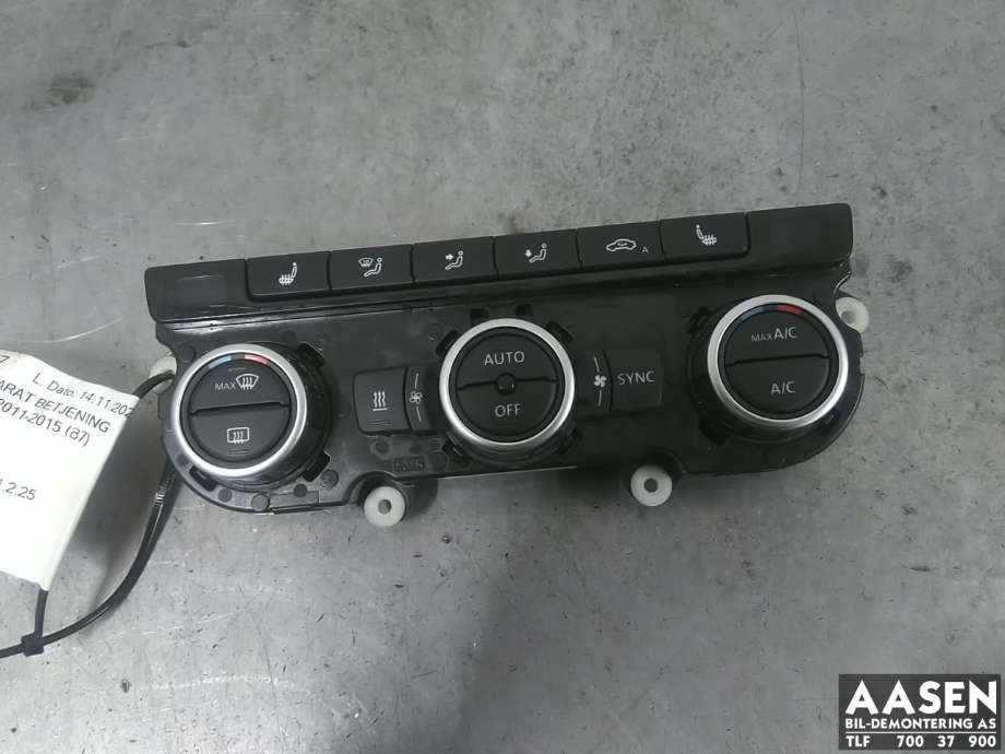 Varmeapparat betjening til VW Passat 2011-2015 (B7) (B7) (3AA 907 044 BD|)