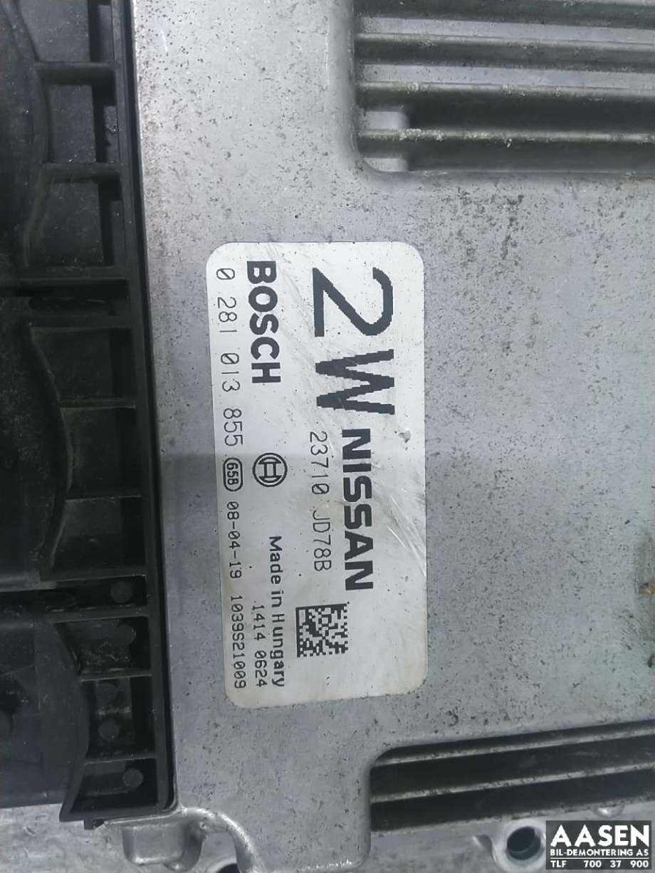 Styreenhet motor til Nissan Qashqai 2007-2010 (Type I, Fase 1)  (23710 JD78B|)