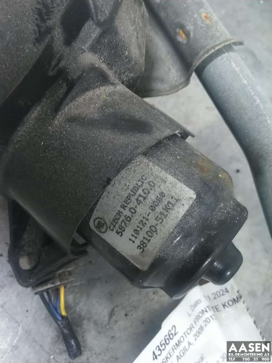 Viskermotor frontrute komplett m/overføring til Opel Agila 2008-2013