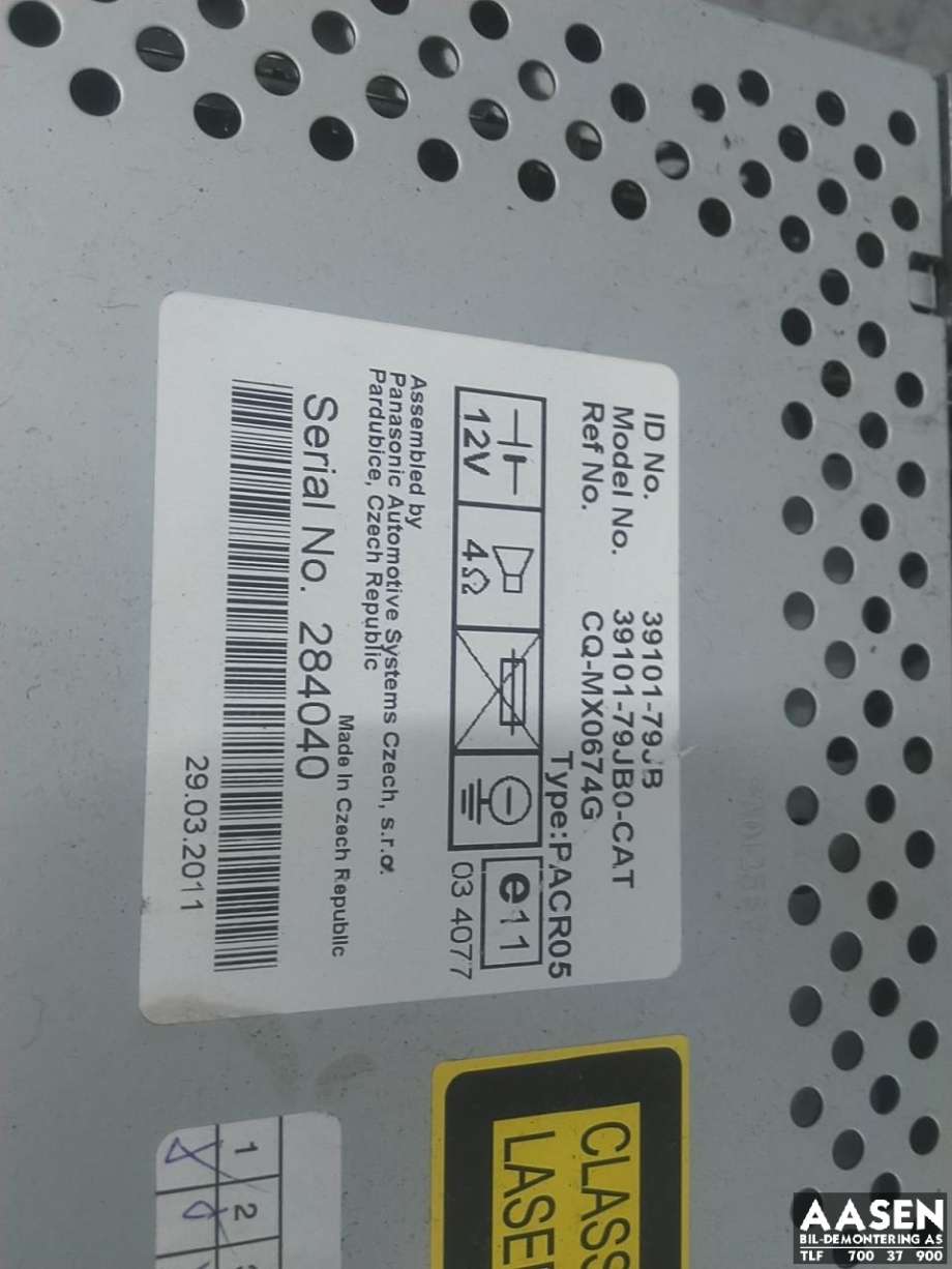 Bilstereo navigasjon til Suzuki SX4 2009-2013 (Type I, Fase 2)  