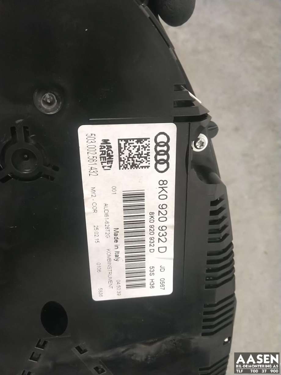 Instrumentpanel til Audi A4, Allroad 2009-2016 (Type I) (B8) (B8) (8K0 920 932 D|)