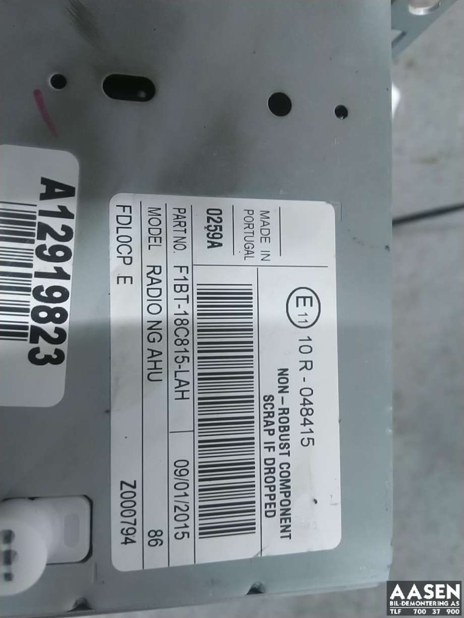 Bilstereo til Ford Focus 2014-2018 (Type III, Fase 2)  