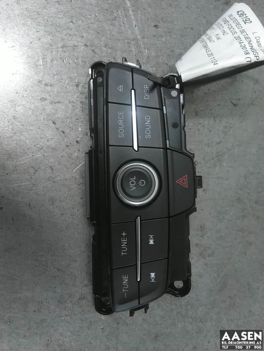 Bilstereo betjeningspanel til Ford Focus, 2014-2018 (Type III, Fase 2)  