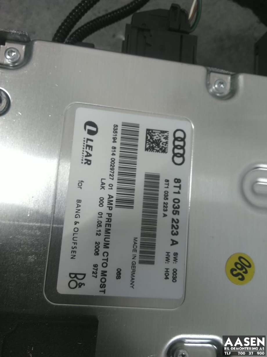 Bilstereo forsterker til Audi Q5 2008-2012 (Type I, Fase 1) (8T1 035 223 A|)