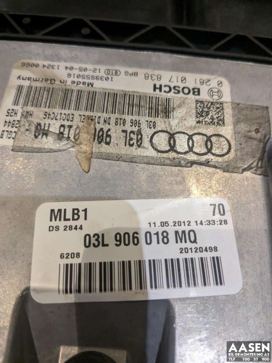 Styreenhet motor til Audi Q5 2008-2012 (Type I, Fase 1)  (03L 906 018 MQ|)