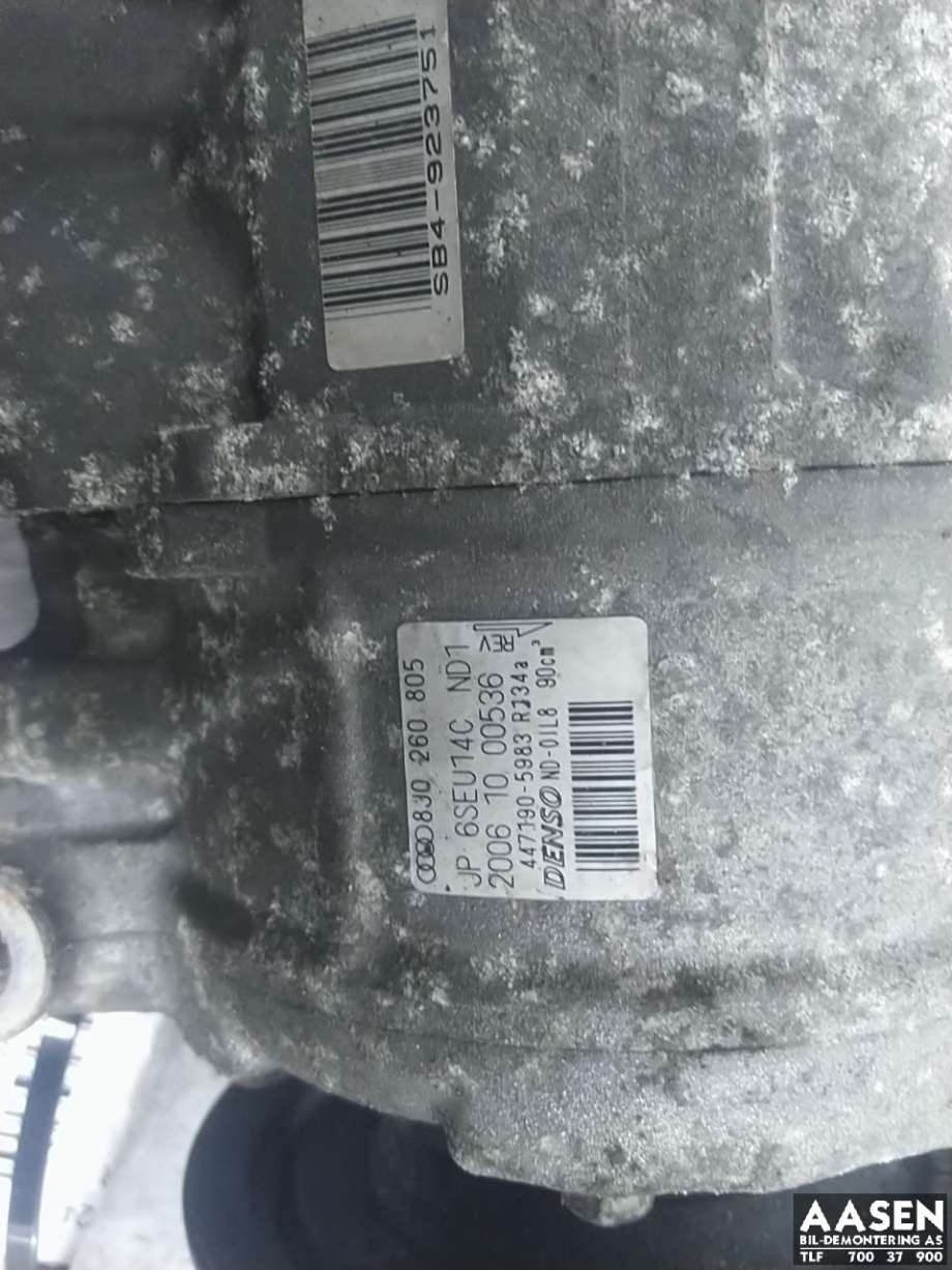 Aircondition kompressor til Audi A3 2003-2008 (Type II, Fase 1)  (1K0 820 859 T|1K0 820 859 TX|)