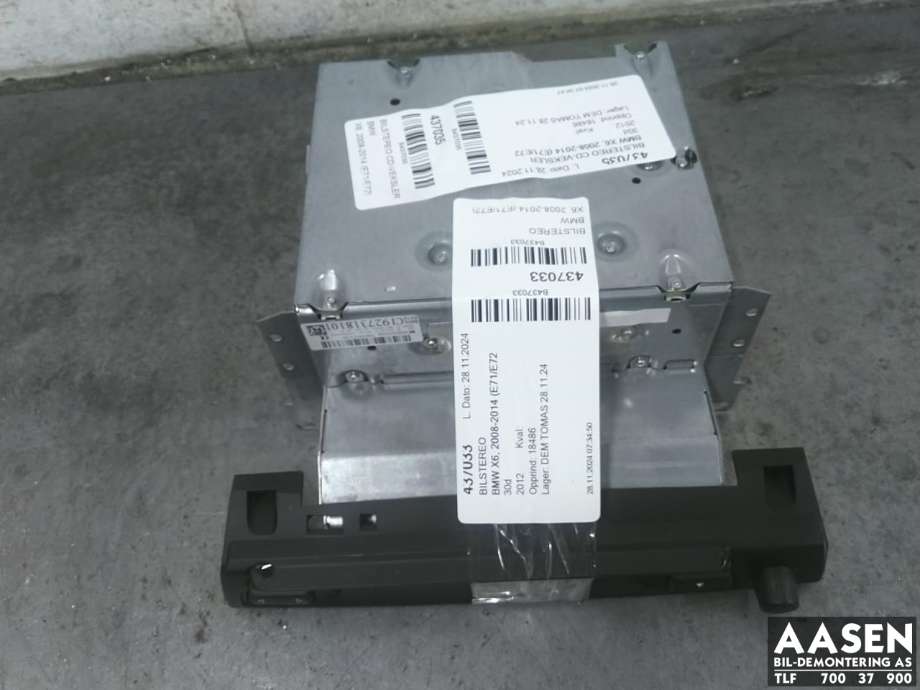 Bilstereo CD-veksler til BMW X6, 2008-2014 (E71/E72) (E71/E72) 