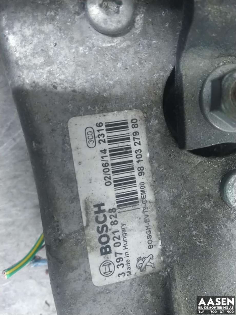 Viskermotor frontrute komplett m/overføring til Peugeot 308 2013-2021 (Type II)  (98 103 279 80|)