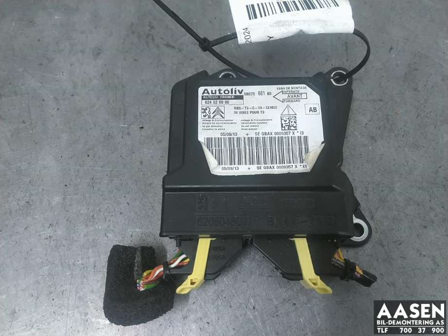 Airbag elektronikk til Peugeot 308, 2013-2021 (Type II)  (98 075 681 80)