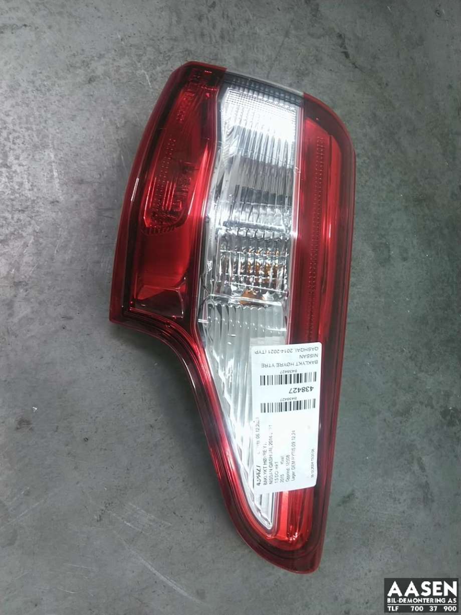 Baklykt høyre ytre til Nissan Qashqai, 2014-2021 (Type II)  (265504EA0A)