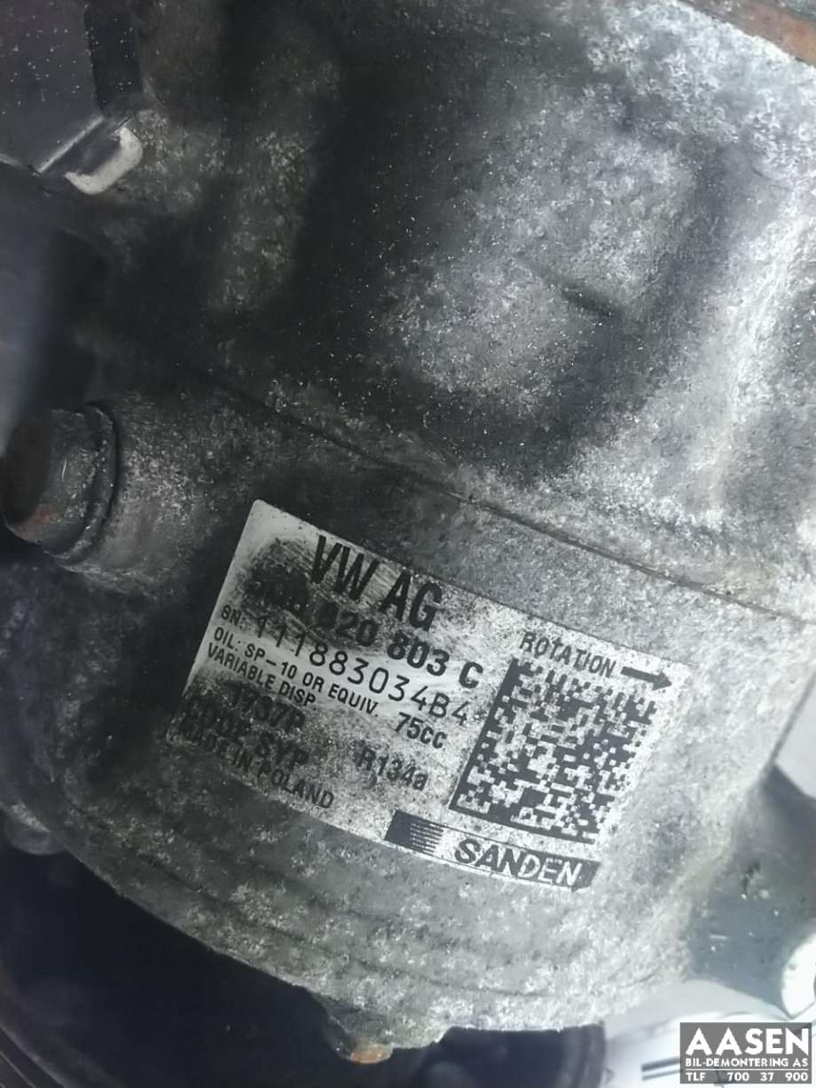 Aircondition kompressor til Škoda Rapid 2012-2019  (5Q0 820 803 C|5Q0 820 803 K|)