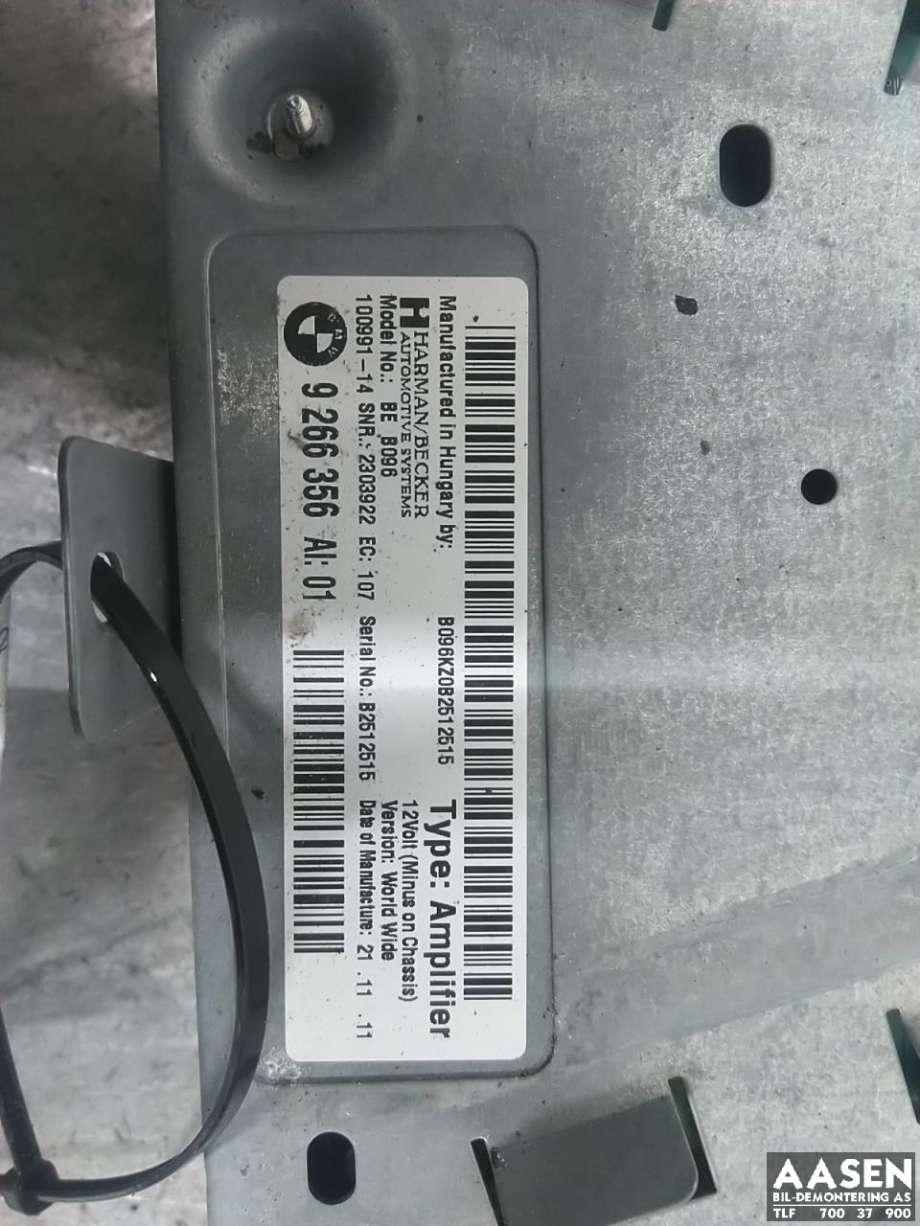 Bilstereo forsterker til BMW 5-Serie 2010-2017 (F10/F11) (F10/F11) (65 12 9 313 041|)