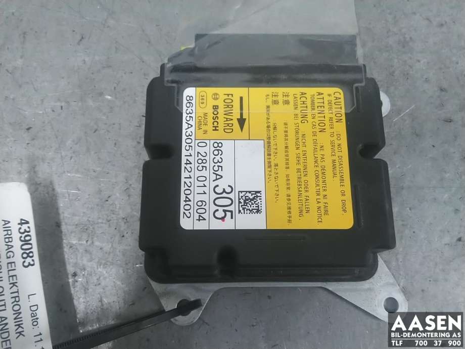 Airbag elektronikk til Mitsubishi Outlander, 2012-2015 (Type III, Fase 1)  (8635A305)