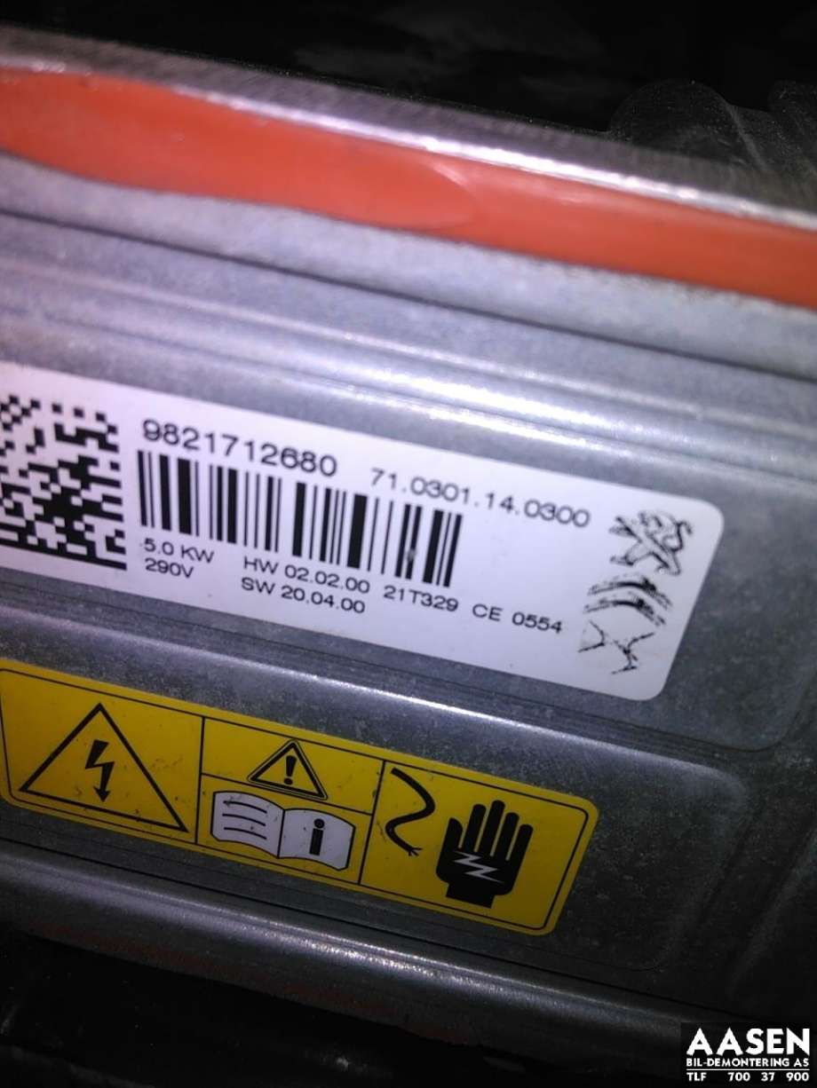 Varmeapparat PTC-heater til Opel Mokka E 2020-->> (Type II)