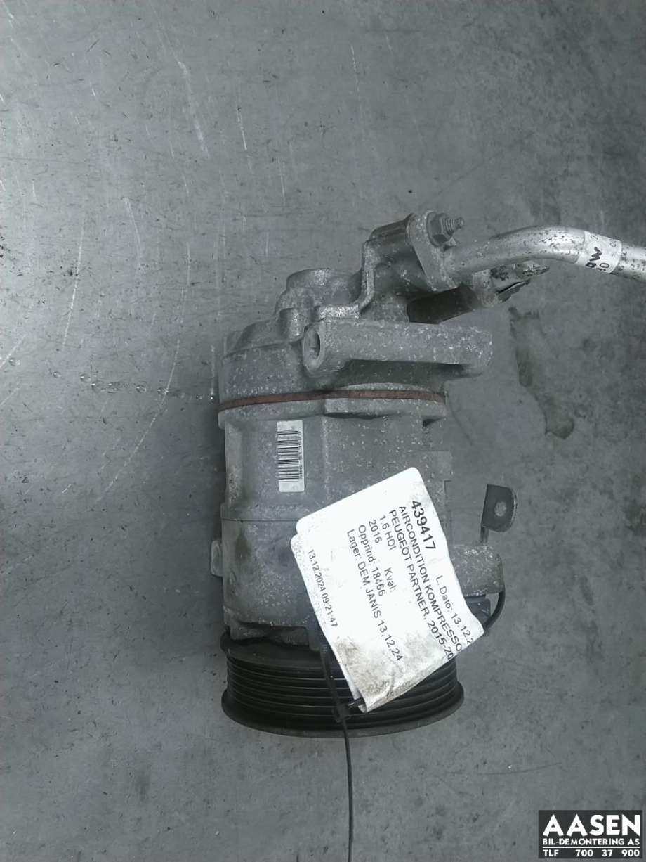 Aircondition kompressor til Peugeot Partner 2015-2019 (Type II, Fase 2) (98 028 757 80|98 197 149 80|6487 08)