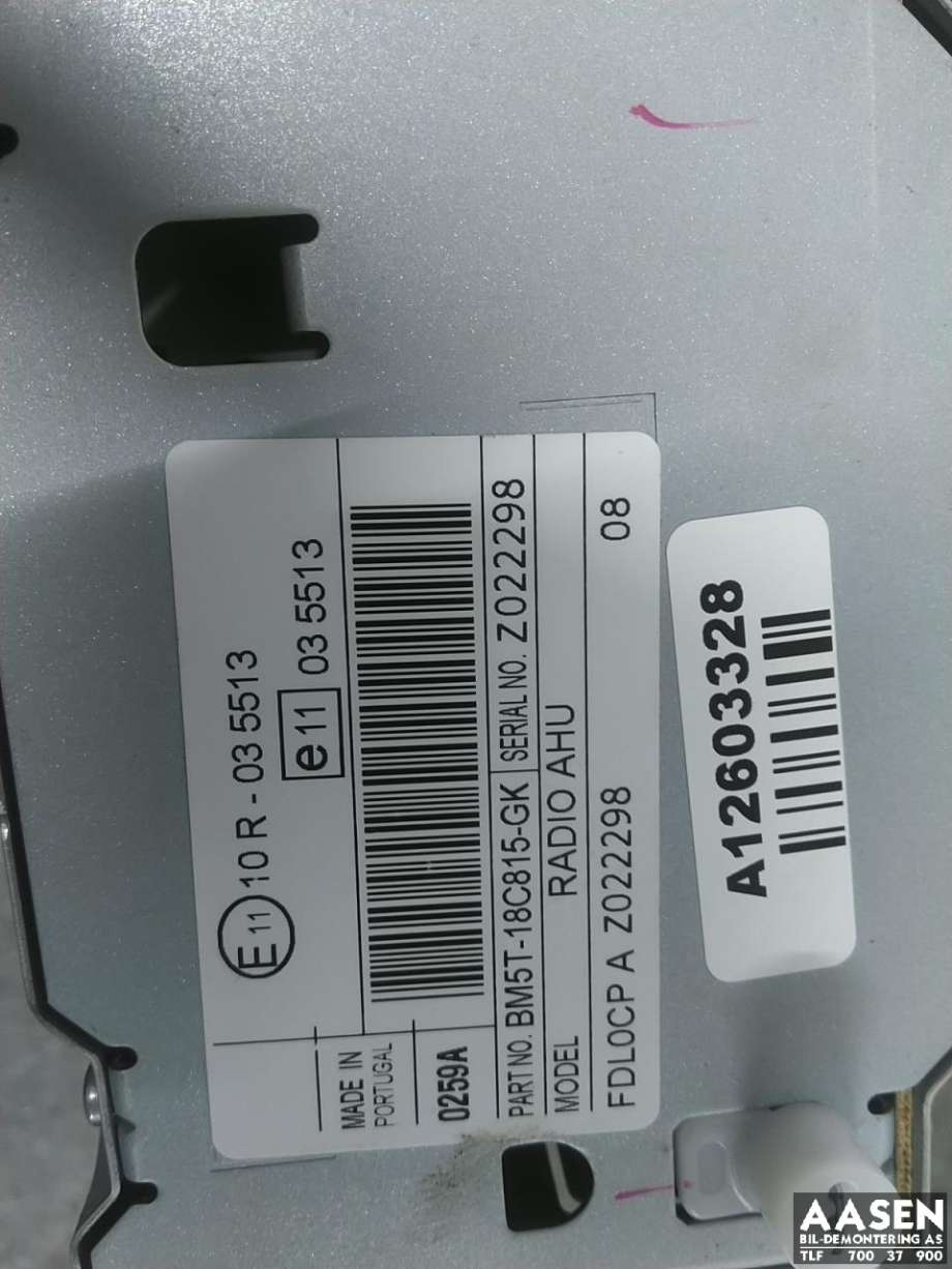 Bilstereo til Ford Focus 2011-2014 (Type III, Fase 1)