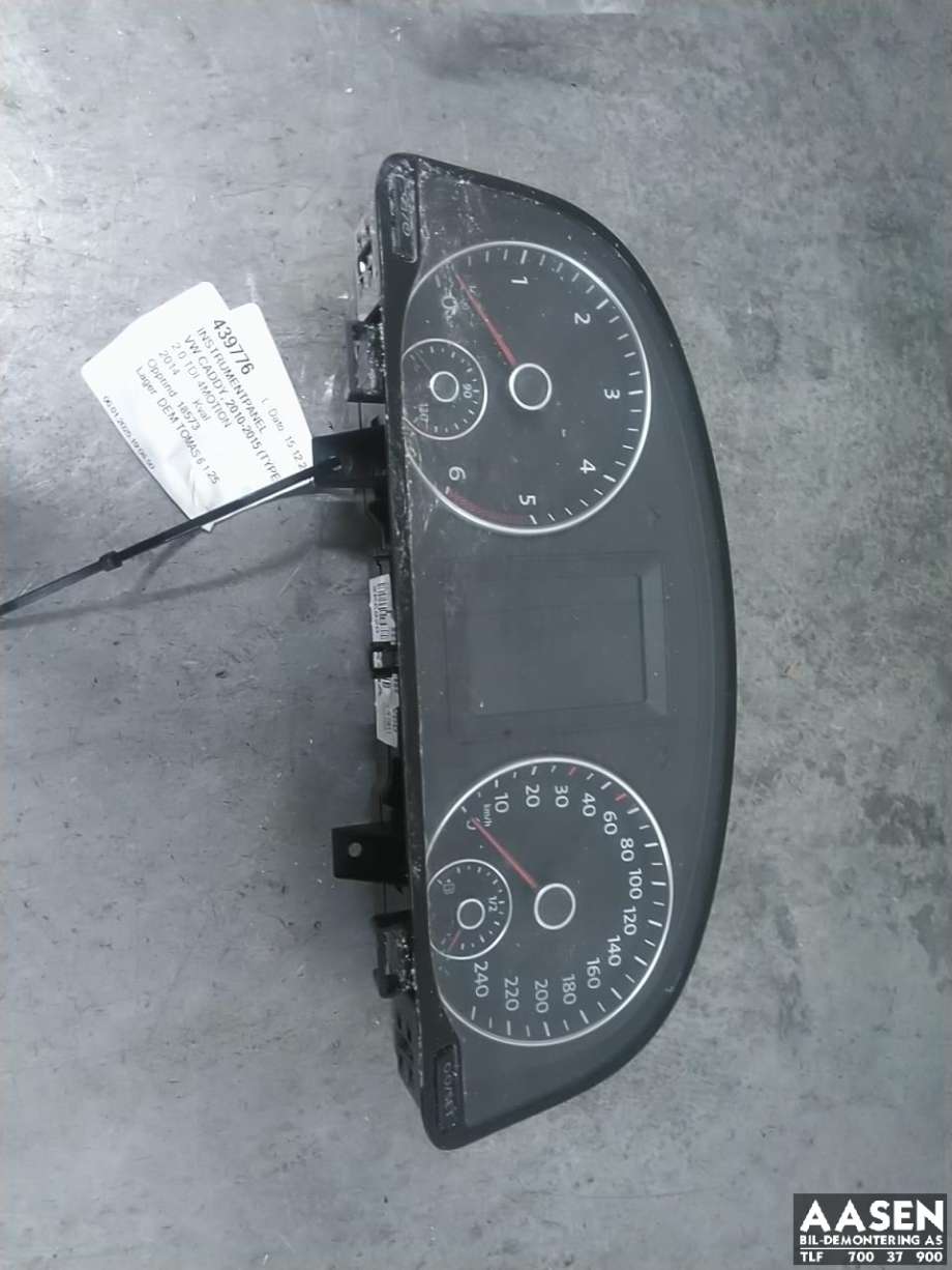 Instrumentpanel til VW Caddy, 2010-2015 (Type III, Fase 2)  (2K0 920 876 A)