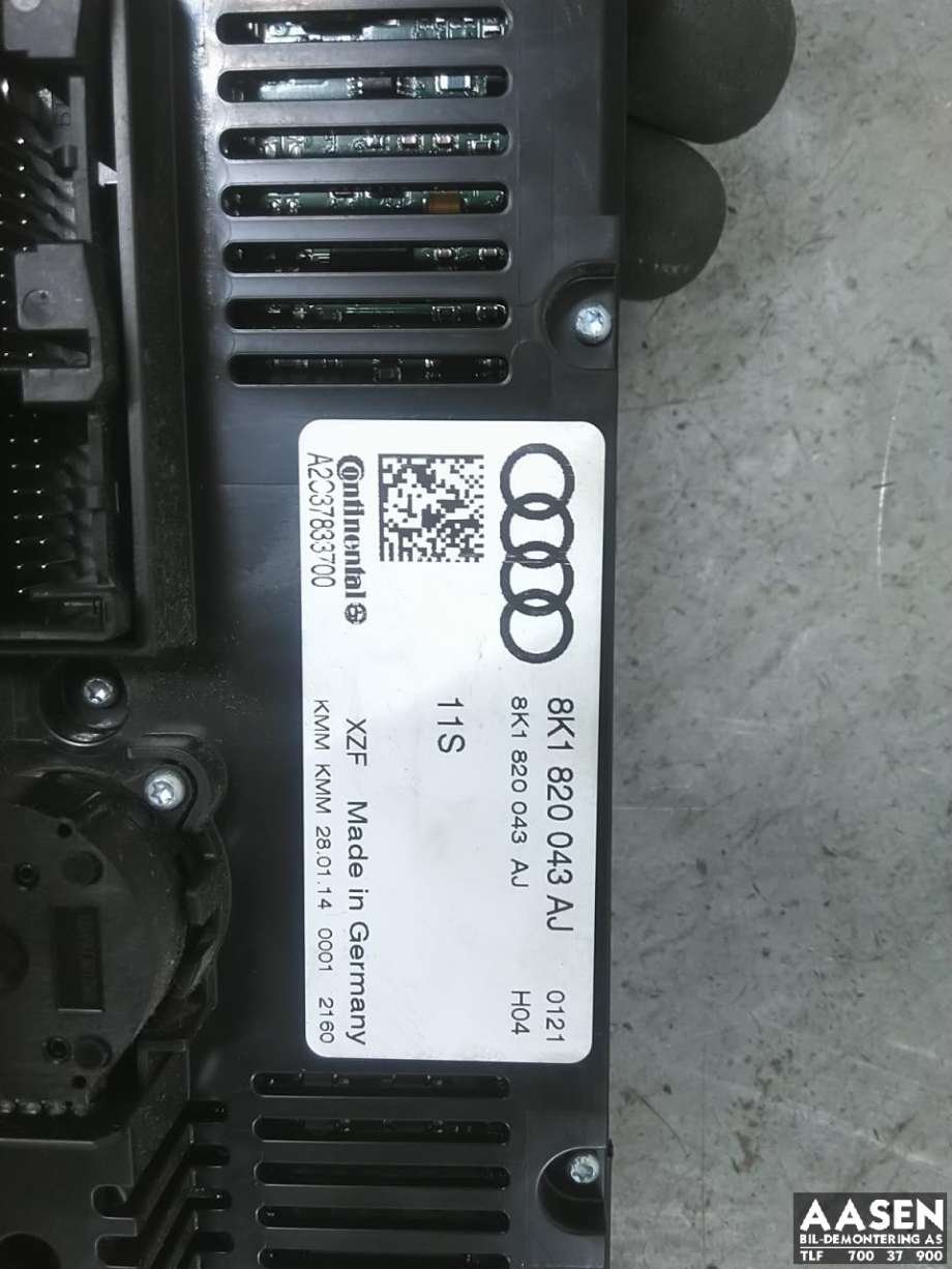 Varmeapparat betjening til Audi A4, Allroad 2009-2016 (Type I) (B8) (B8) (8K1 820 043 AJ|)
