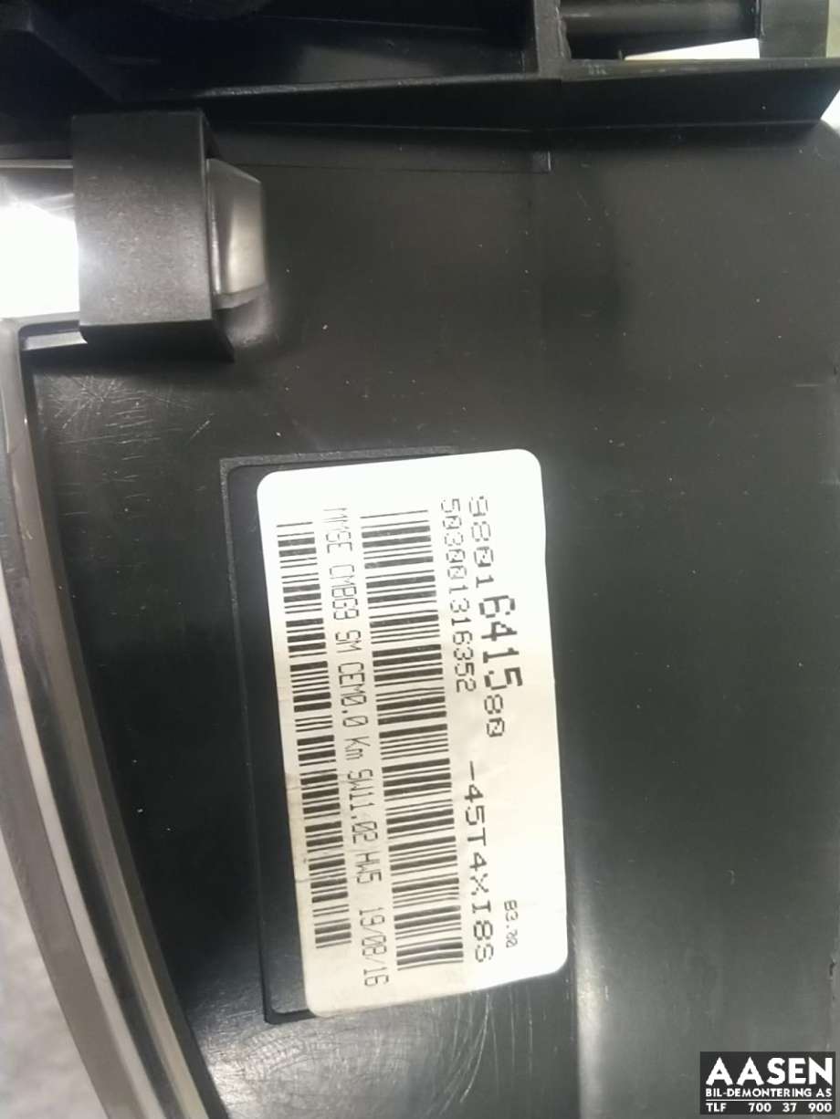 Instrumentpanel til Peugeot Partner 2015-2019 (Type II, Fase 2)  (98 016 415 80|)