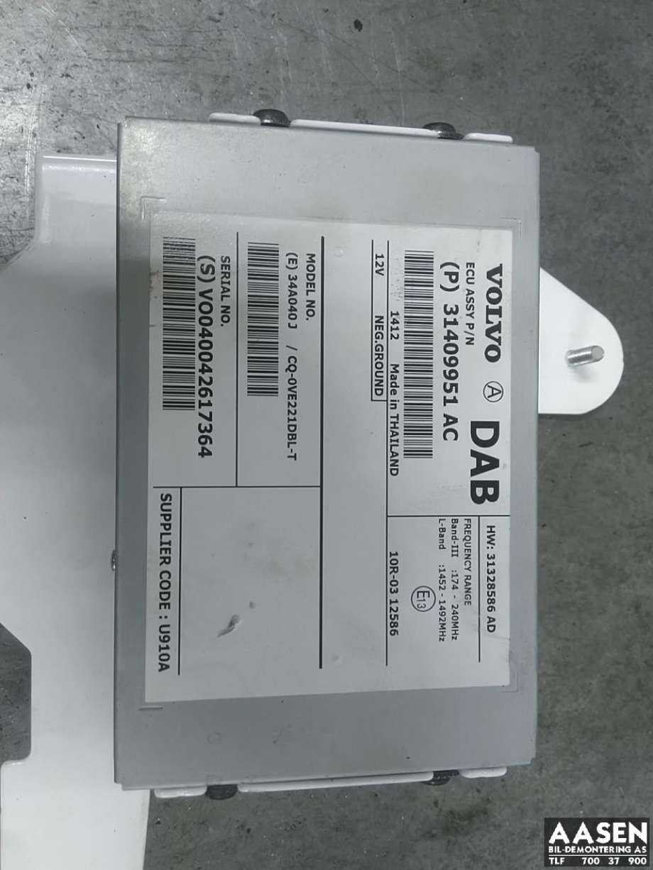 Styreenhet diverse til Volvo V40, 2012-2019  