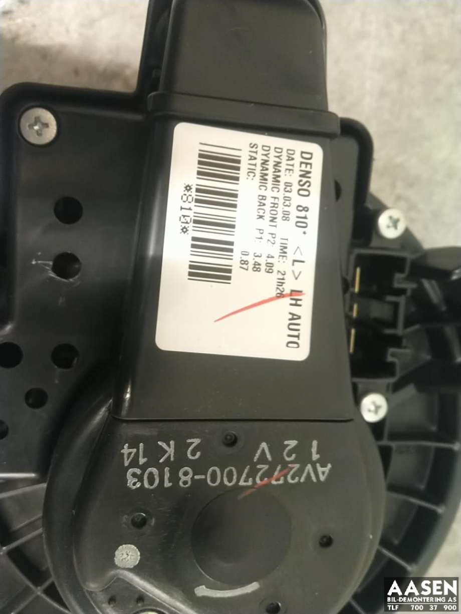 Varmeapparat motor til Toyota Auris 2007-2010 (Type I, Fase 1)  (87103-02140|87103-02150|)