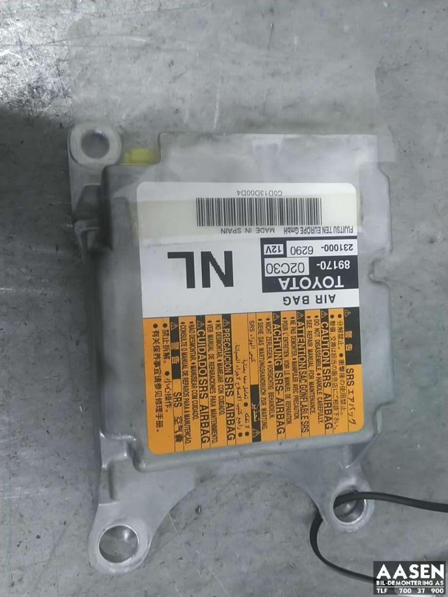 Airbag elektronikk til Toyota Auris, 2013-2015 (Type II, Fase 1)  (8917002C30)