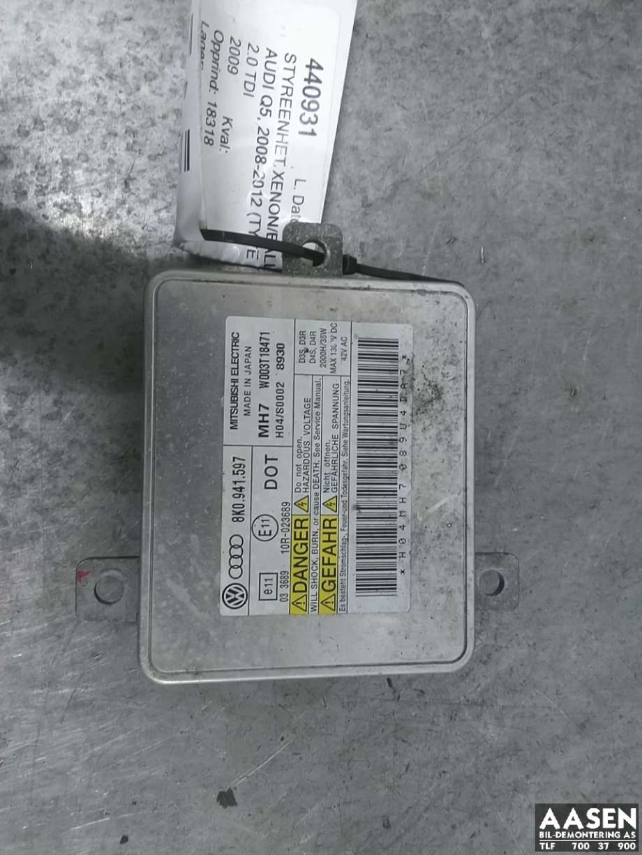 Styreenhet xenon/ballast til Audi Q5, 2008-2012 (Type I, Fase 1)