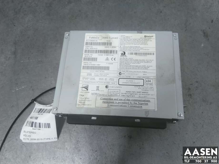 Bilstereo til Volvo XC70, 2008-2013 (Type II, Fase 1)  
