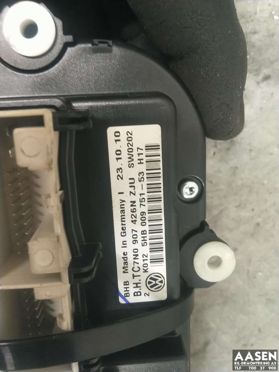 Varmeapparat betjening til VW Caddy 2010-2015 (Type III, Fase 2)  (7N0 907 426 BK|)