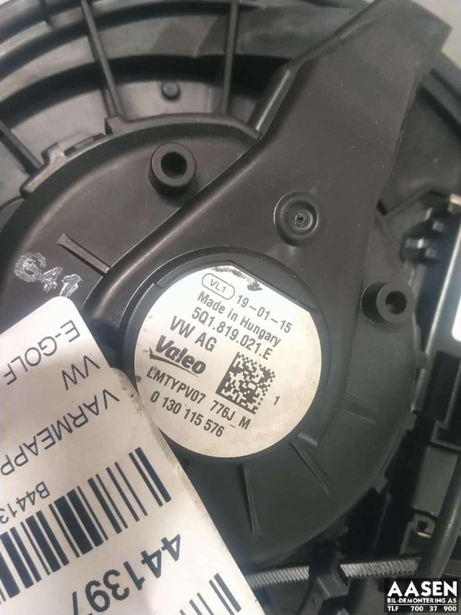Varmeapparat motor til VW e-Golf 2017-2020 (Fase 2)  (5Q1 819 021 E|5Q1 819 021 H|)